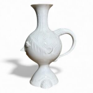 Rosenthal Germany White Porcelain Face Bud Vase Pitcher Mid-Century Art Deco VTG
